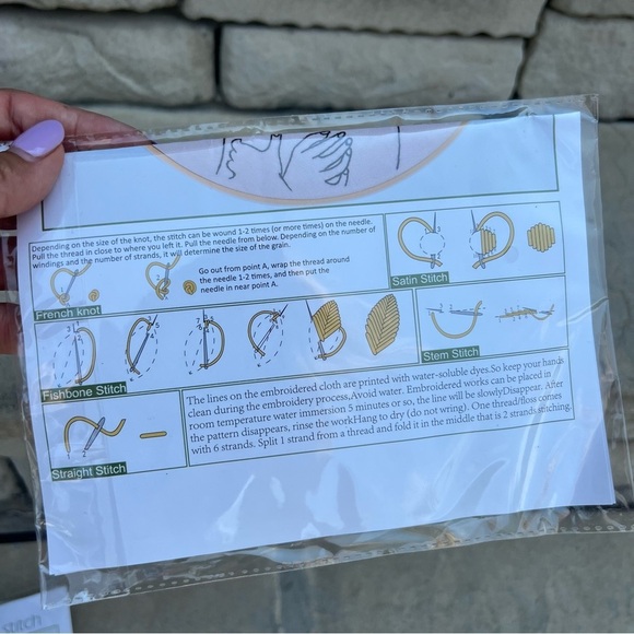 Female face with flower wrest embroidery kit - Picture 2 of 3